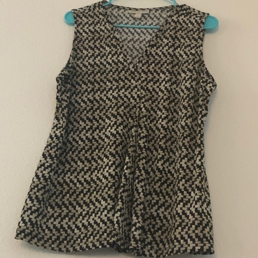 Patterned tank top blouse